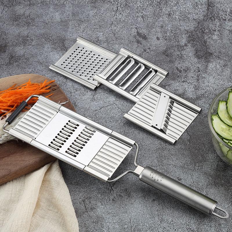 Shredder Cutter Portable Stainless Steel Manual Vegetable Slicer Easy Clean Grater with Handle Multi Purpose Home Kitchen Tools