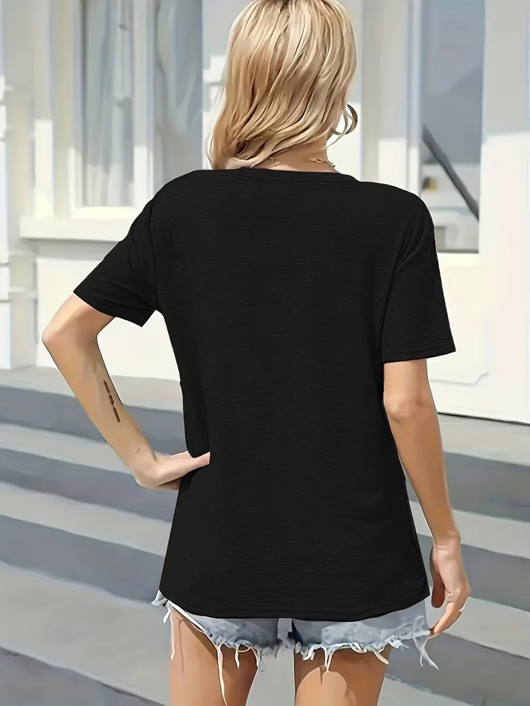 Футболка с круглым вырезом и принтом сердечка и милой собаки, повседневный топ с коротким рукавом для весны и лета, женская одежда