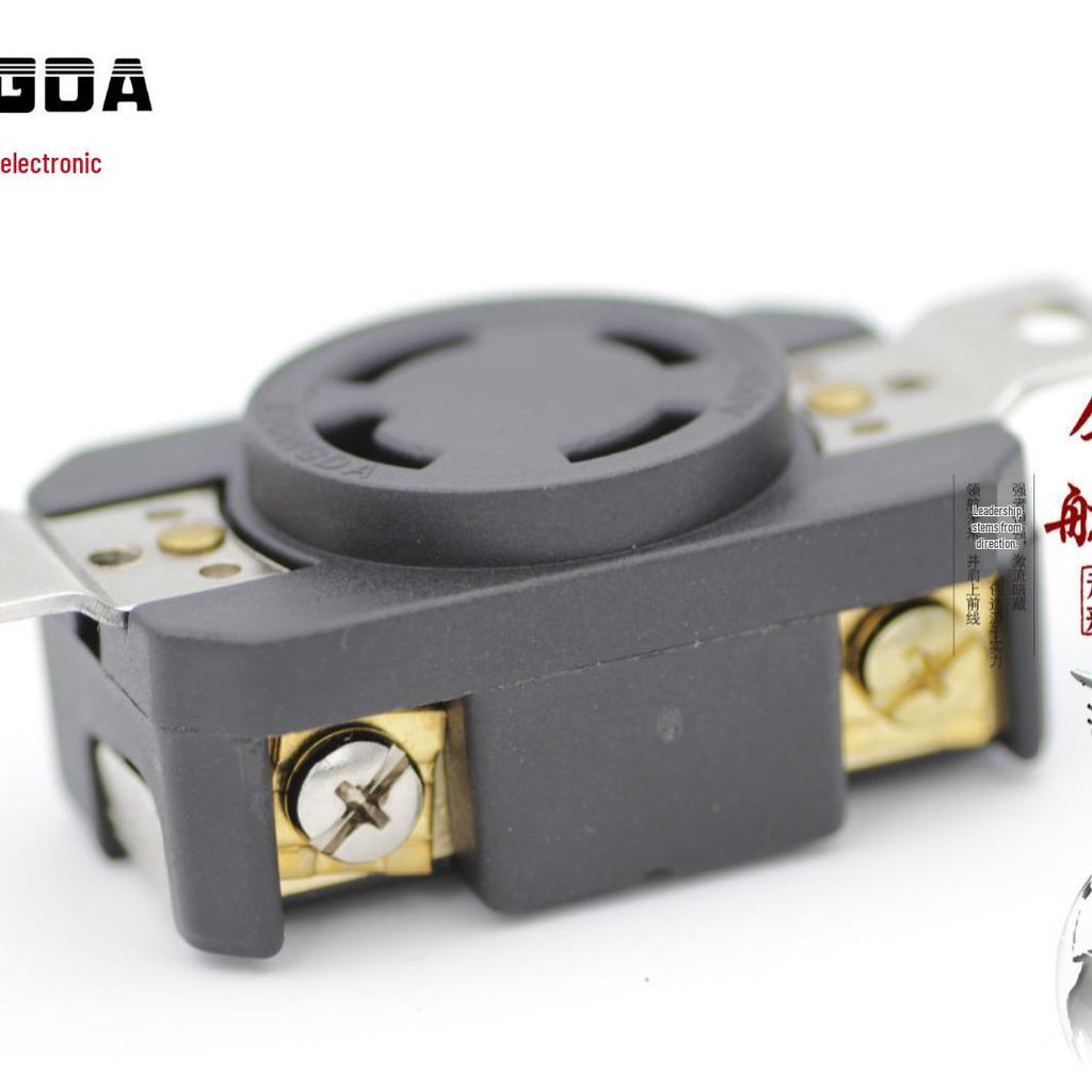 XIONGDA 30A 260V-450V American-Style Industrial Power Socket (4-Hole)