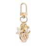 1PC Key Ring Bohemia Tassel Pendant Gold Color Starfish Conch Exquisite Pearl Shell Bag Ornaments Keyrings