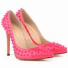 Sexy Pointed Toe High Heels Women Pumps Shoes Patent Rivets Spring Wedding Stilettos Shoe