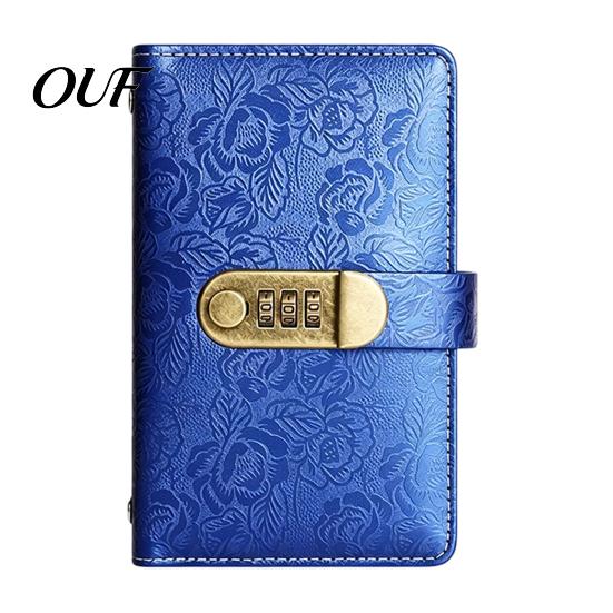 Secure Bill Storage for Savings Cash Organizer Book with 3-Digit Combination Lock, Durable PU Leather Money Personalized Security Wallet Wallet,