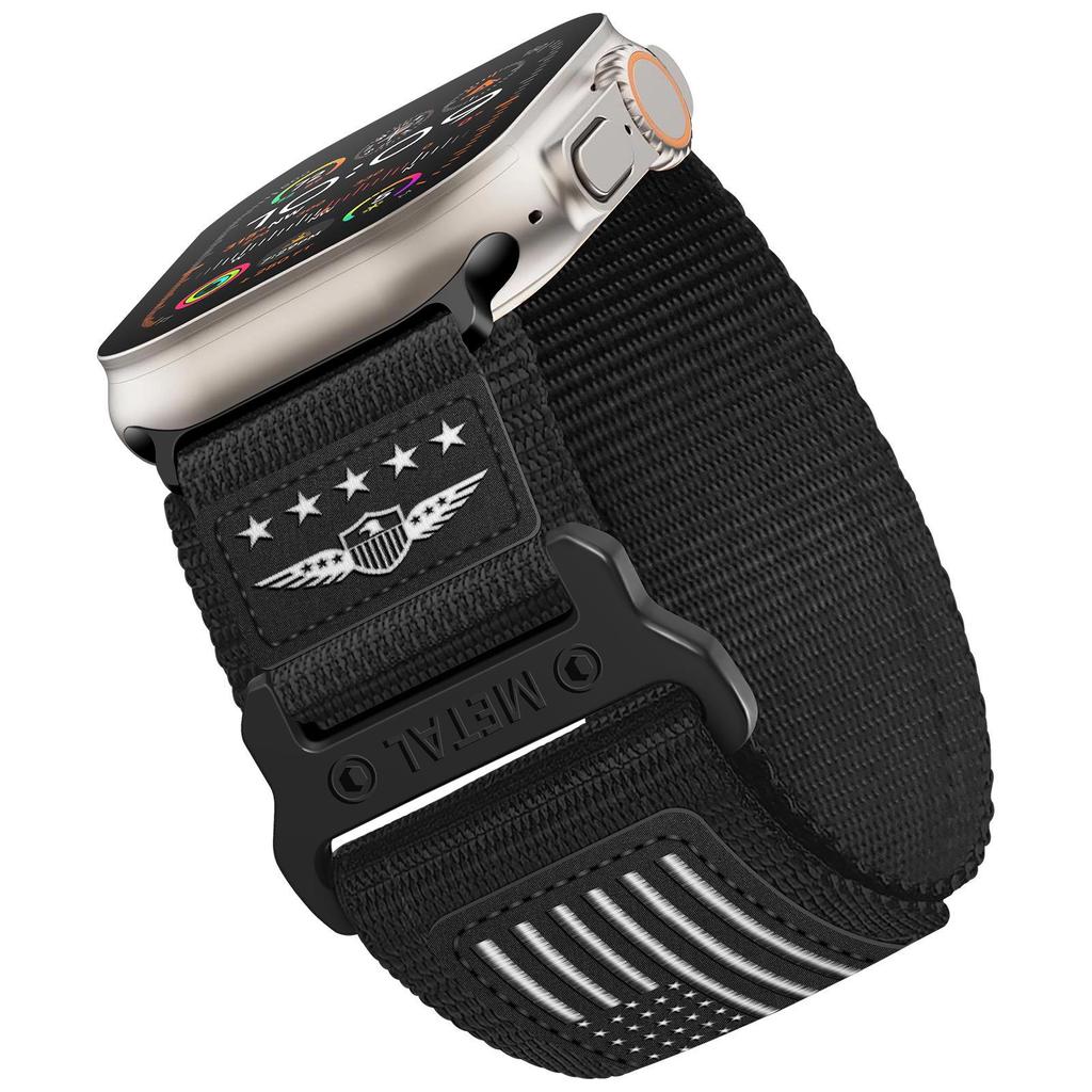 Cross-border Suitable Finely Woven Nylon Trail Strap for Apple Watch Series 8/7 S11 ULTRAL Modified Version.