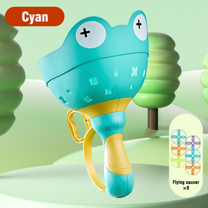 Игрушка-запускатель летающих дисков Игрушка для запуска летающих тарелок на веревочке Игрушки для активных игр на свежем воздухе для детей