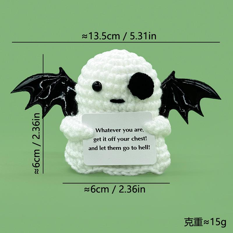 Lovely Crochete Doll Halloween Decorations Emotional Support Doll Handmade Toys Friends Gift Autumn Decoration