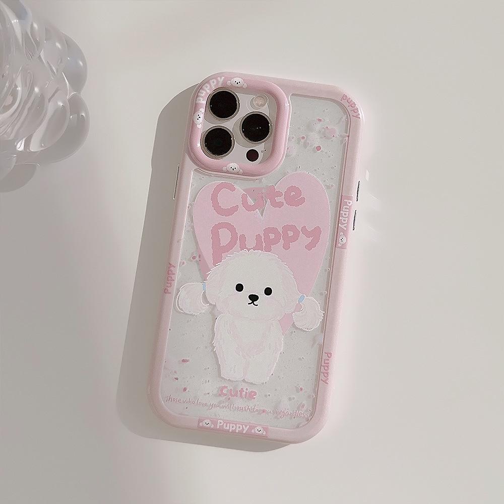 Applicable iPhone16Super cute loving puppy15Mobile phone shell for iphone17ProMax Magnetic Attraction14Acrylic12Hard