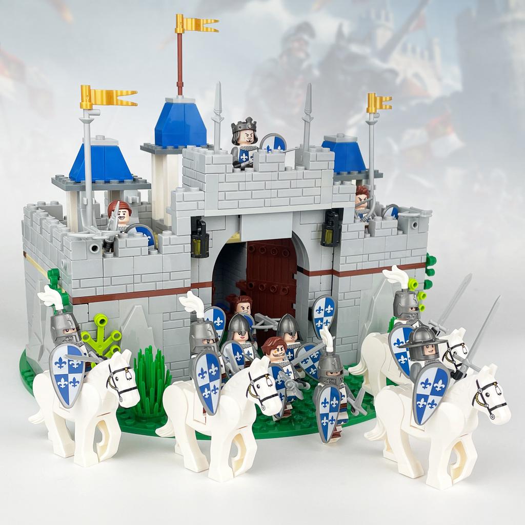 Jinzhi Medieval European Castle 1602D Architectural Model Children'S Building Block Toy Roman Scene
