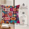 1 шт., наволочки в клетку с рисунком мандалы и цветов, наволочки в стиле пэчворк в стиле бохо, наволочки в стиле винтаж с абстрактным рисунком, украшения для дома