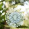 Mandala Flower Wind Chime Outdoor Garden Decor Handcrafted Metal Lotus Design Hanging Ornament for Patio Yard and Party All Season