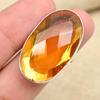 Faceted Citrine Gemstone 925 Solid 925 Sterling Silver Jewelry Promise Ring