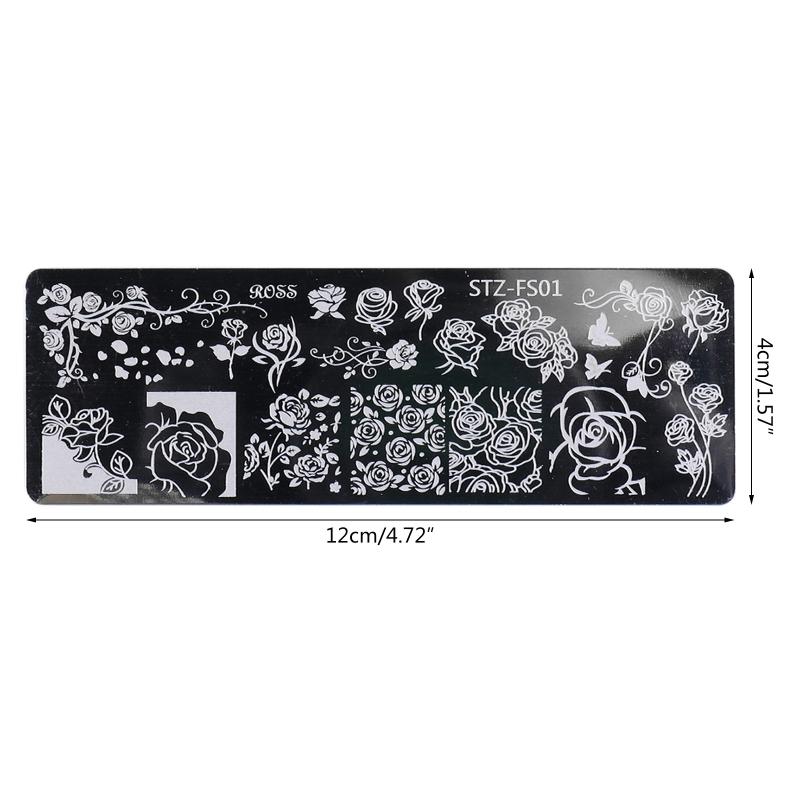 Пластины для стемпинга Нейл-арт Цветок Луна Снежинка Животные Дизайн Ногтей для Печати Изображений Пластины Шаблоны для Маникюра Нейл-арт К