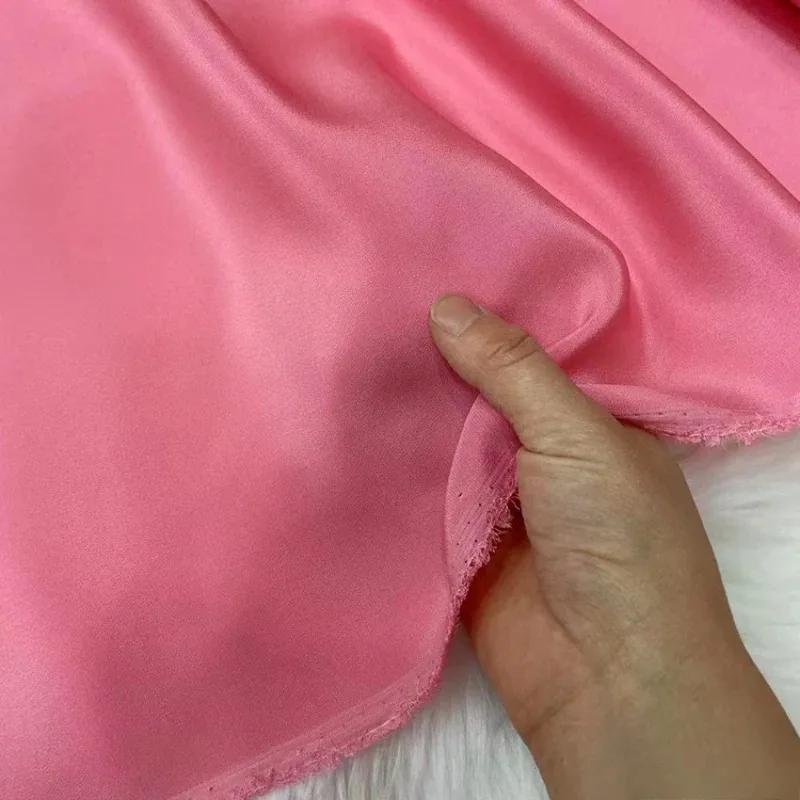 Однотонная 100% шелковая ткань Крэп де Шин 30 момми, тяжелый шелковый крэп, ткань для одежды, платьев, брюк