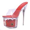 Hot Sexy Super Heel Shoes Heel Thin Heeled Platform Sandals Transparent Crystal Wedding Banquet LFD-10368