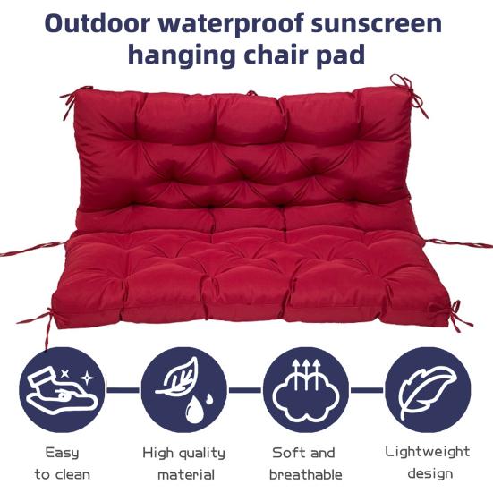 Подушка для подвесного кресла со спинкой 45691-местная подушка для сиденья садовой скамьи с завязками