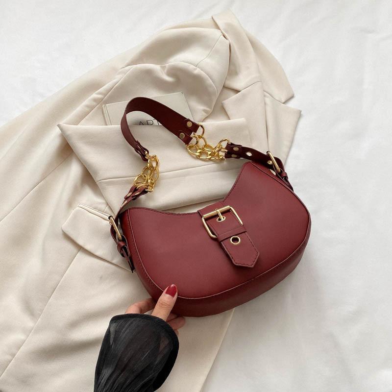 Stylish Pu Crescent Bag For Women With Chic Design And Versatile Color Options