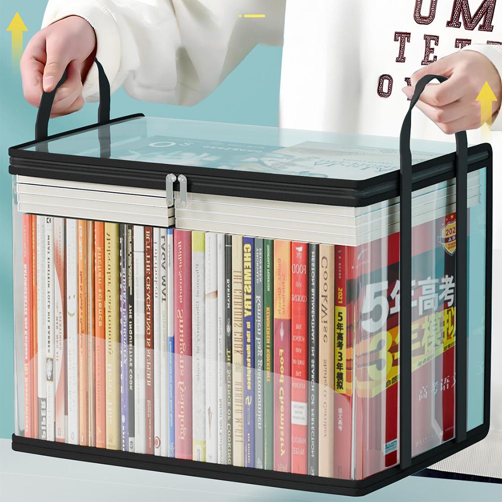 Waterproof Book Protector For Moving Reinforced Handles For Easy Portability Home/office Bookshelf Tidying