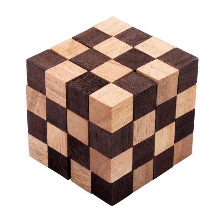 Деревянный пазл - Энгельхарт - Анаконда - Уровень эксперта - 1 часть - квадрат 8 см