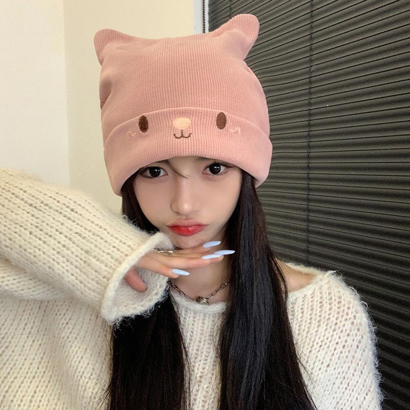 Children's Winter Wool Hat: Large Brim, Solid Color, Warm, Plus Velvet, European & American Style