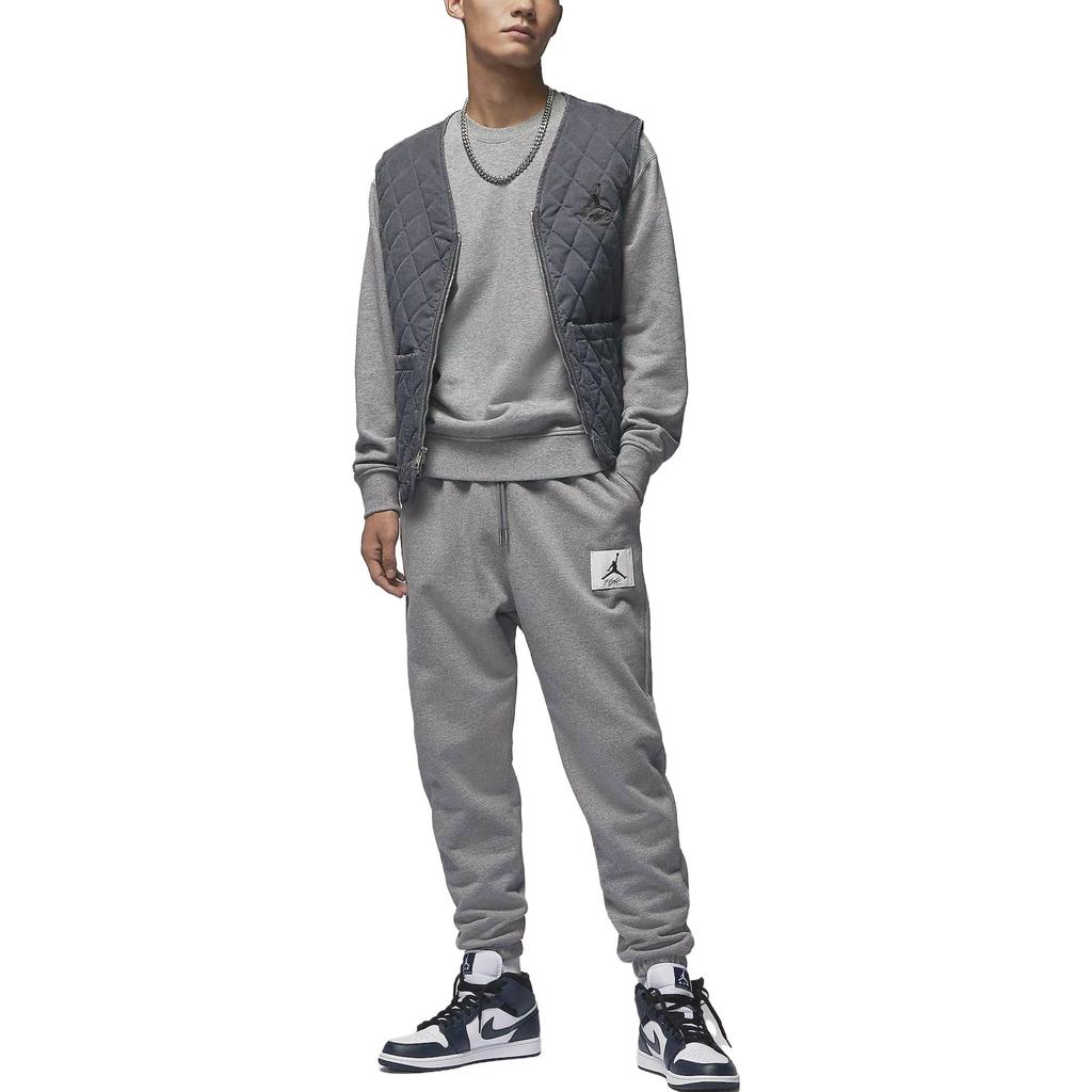 Nike Флисовый свитшот с круглым вырезом с петлей на спине, мужские топы, серый FQ1865-091