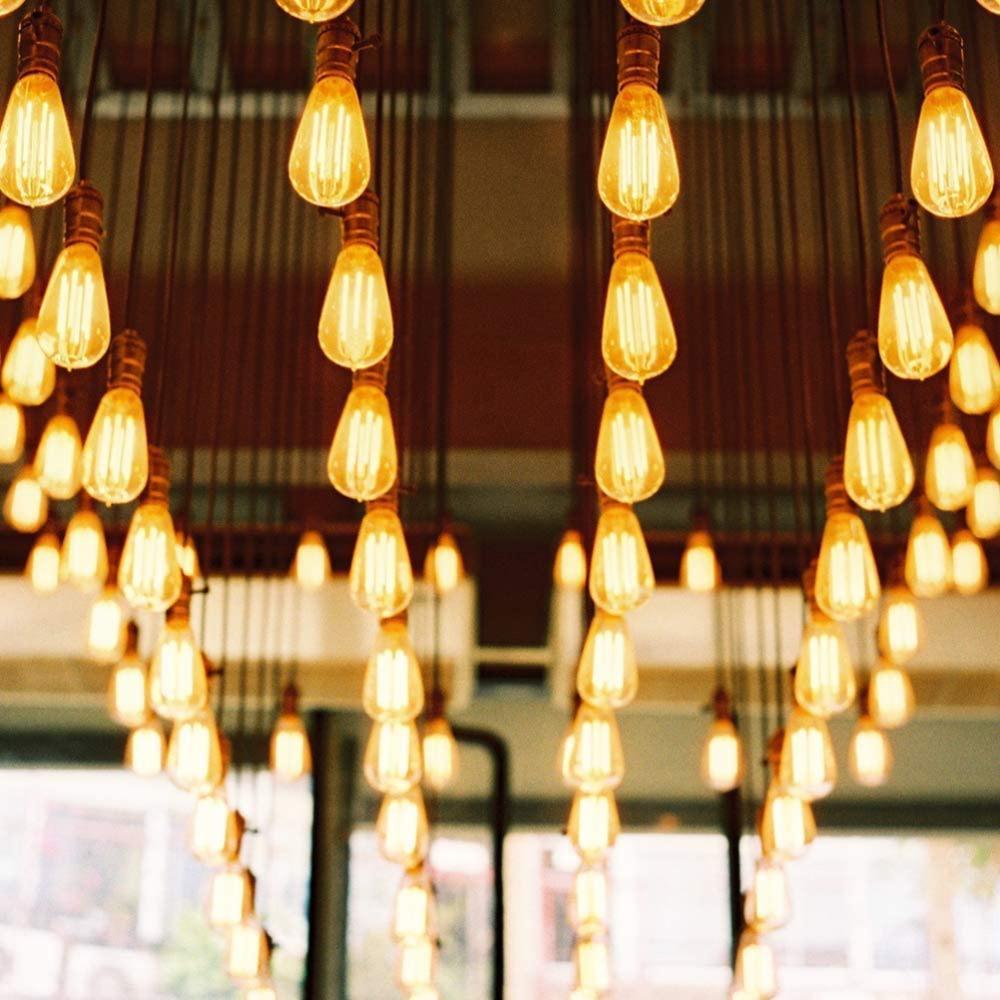 6 Pack ST19 Shape Filament Bulb 4W LED (40W Equivalent) LED Bulb LED Filament Bulb Restaurant
