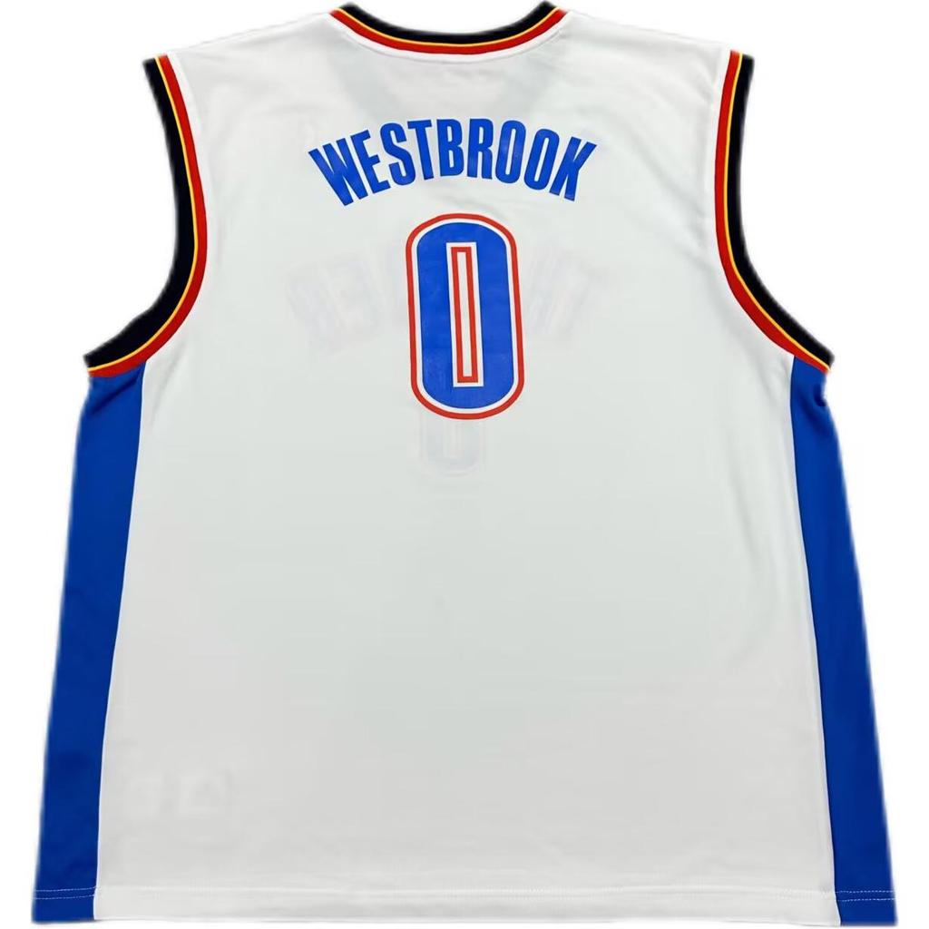 Adidas X NBA Collaboration Oklahoma City Thunder Russell Westbrook 0 Print Fashion Versatile Breathable Basketball Jersey 7818A-3CS-AEB1071