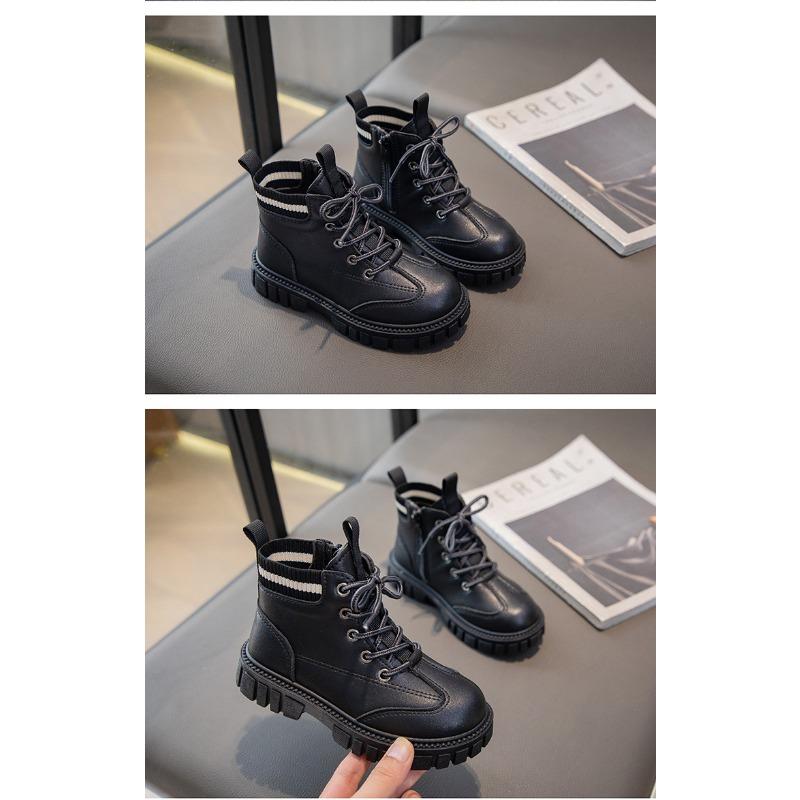 Новые модные ботинки Martin для мальчиков, детские повседневные ботинки с мягкой подошвой, короткие ботинки для детей среднего и старшего возраста, ботинки для начальной школы, одинарные ботинки