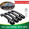 For Lexus GX GX460 J150 LC150 2010~ Gloss Black Door Handle Cover Creative Stickers Trim Car Accessories Gadget 2016