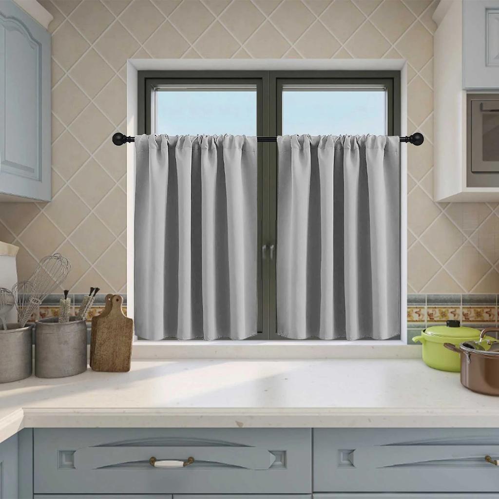 Короткие шторы на окно из материала высокой плотности, полукороткие шторы, подходящие для маленьких окон в спальне, столовой, кухне и ванной комнате