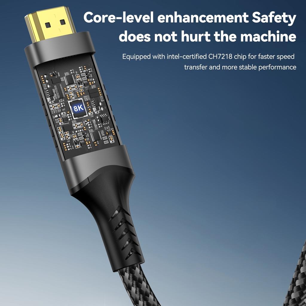 USB C To HDMI Cable 8K@60Hz 4K@120Hz Type C To HDMI-Compatible HDTV Cable for TV Converter MacBook Air iPad USB-C HDMI Adapter