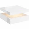 LED Coffee Table with Storage, 2-Tier Modern Centre Table with Open Shelf and Remote for Living Room, High Gloss White