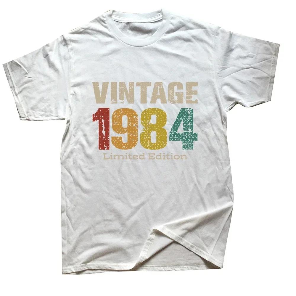 Летняя мужская футболка, сделанная в 1984 году, лимитированная серия, классические футболки, короткий рукав, хлопок, повседневная, оверсайз, мужская одежда