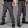 Western Cool Style Men Zip Sports Solid Color Outdoors Tactical Pockets Cargo Pants Work Trousers