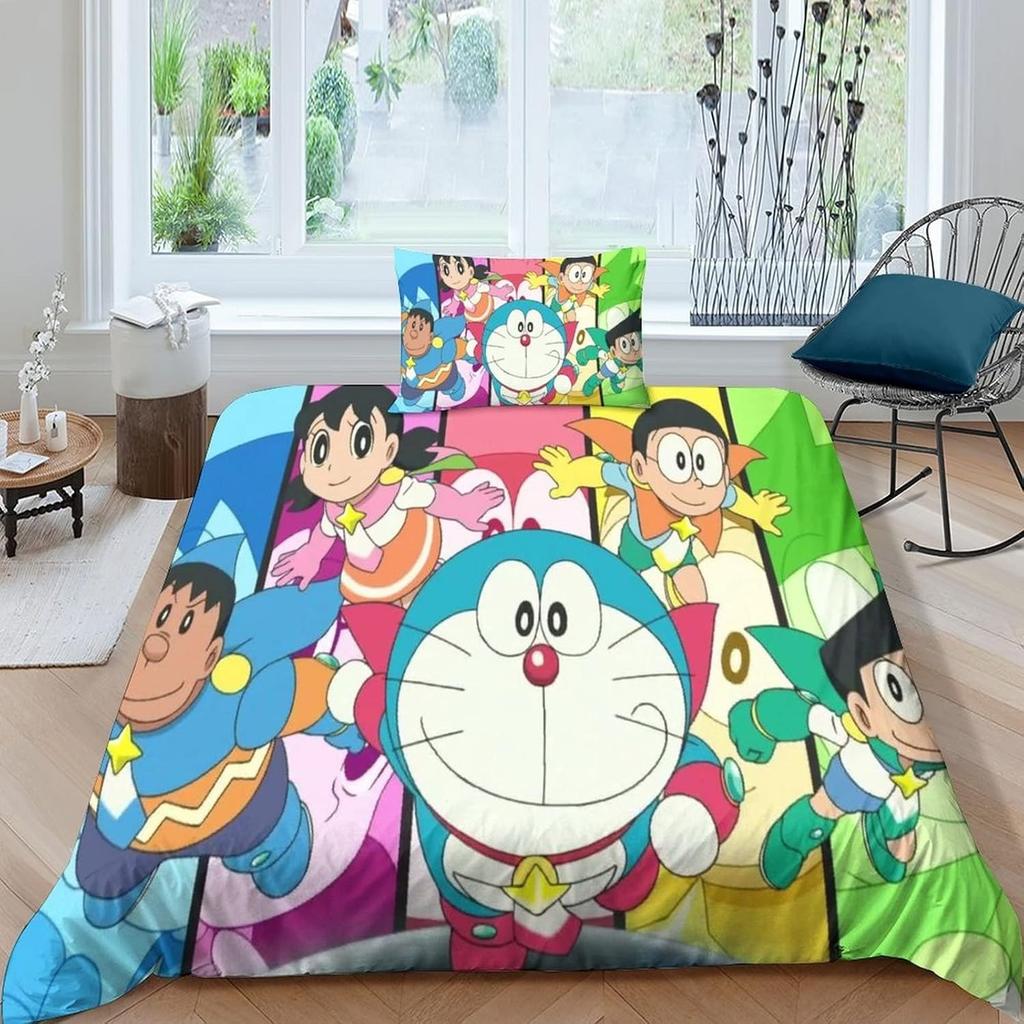 Изысканные 3D Обои с Мультяшным Котом D-Doraemon Принт Постельное Белье Пододеяльник Одеяло Кровать Молодежь Дети Девочки Мальчики Подарок