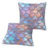 Mermaid Fish Scale 2 Pcs Square Pillowcase Pillow Cover Cushion Decor Comfort Throw Pillow For Home Sofa