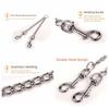 Stainless Steel Dog Coupler Rope Wear Resistant Twin Lead for Two Dogs  Small Medium Dogs