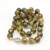 10 мм круглый желтый дракон в полоску агат оникс ожерелье натуральный камень для женщин и девочек галстуки ручной работы DIY модные ювелирные изделия дизайн