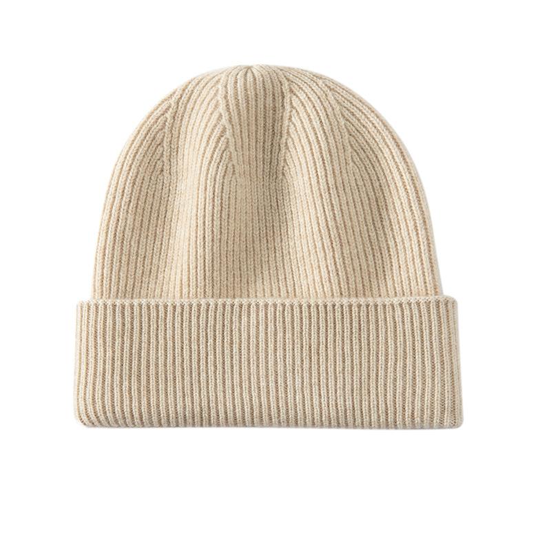 Cashmere hats for men and women in autumn and winter, thickened and versatile knitted cashmere hats, headgear hats, stacking hats, ear protectors, col