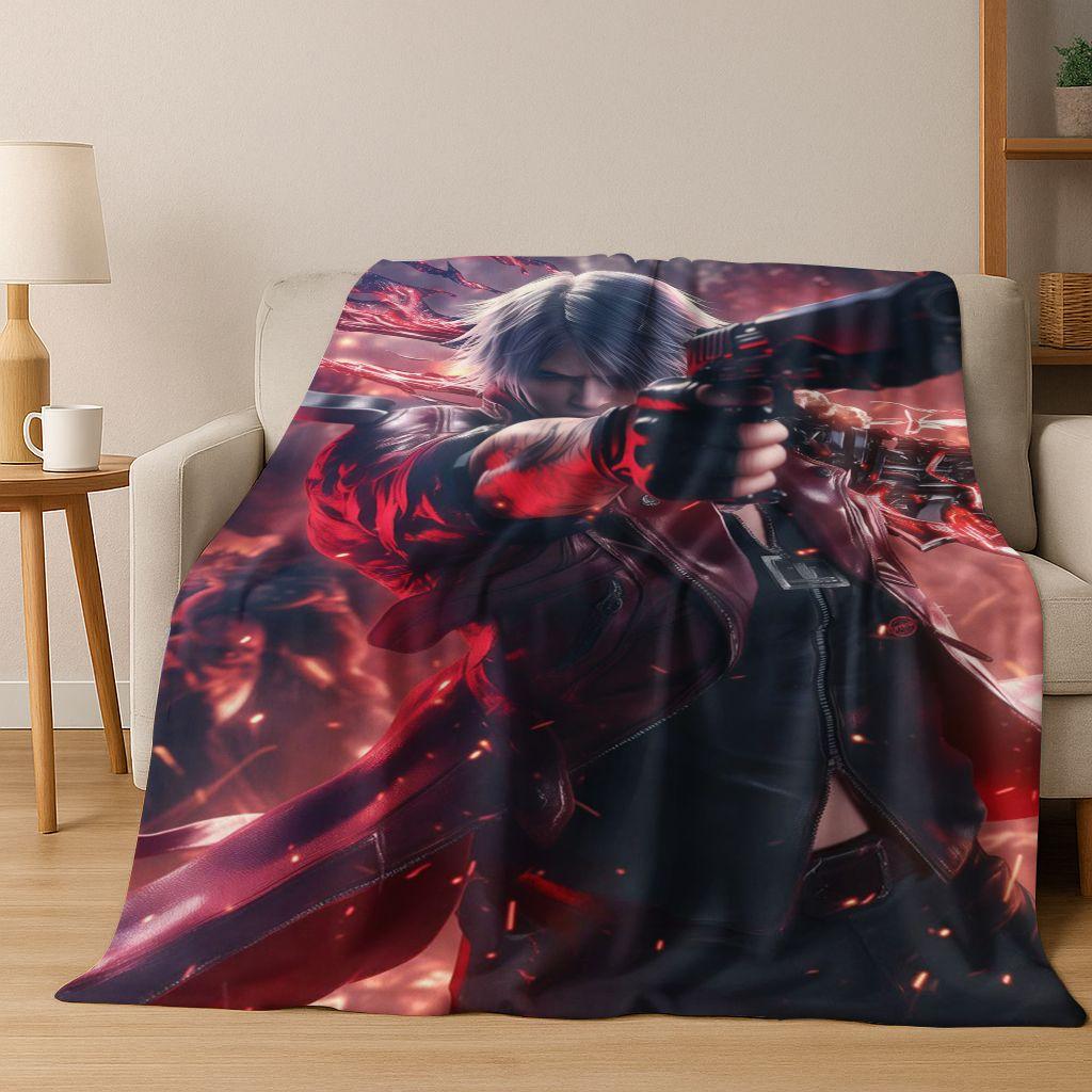 3D D-Devil May Cry DMC Игры Вергилий Данте Фланелевое одеяло, Теплое и уютное мягкое покрывало для дома, спальни, кровати, дивана, Подарок для ребенка