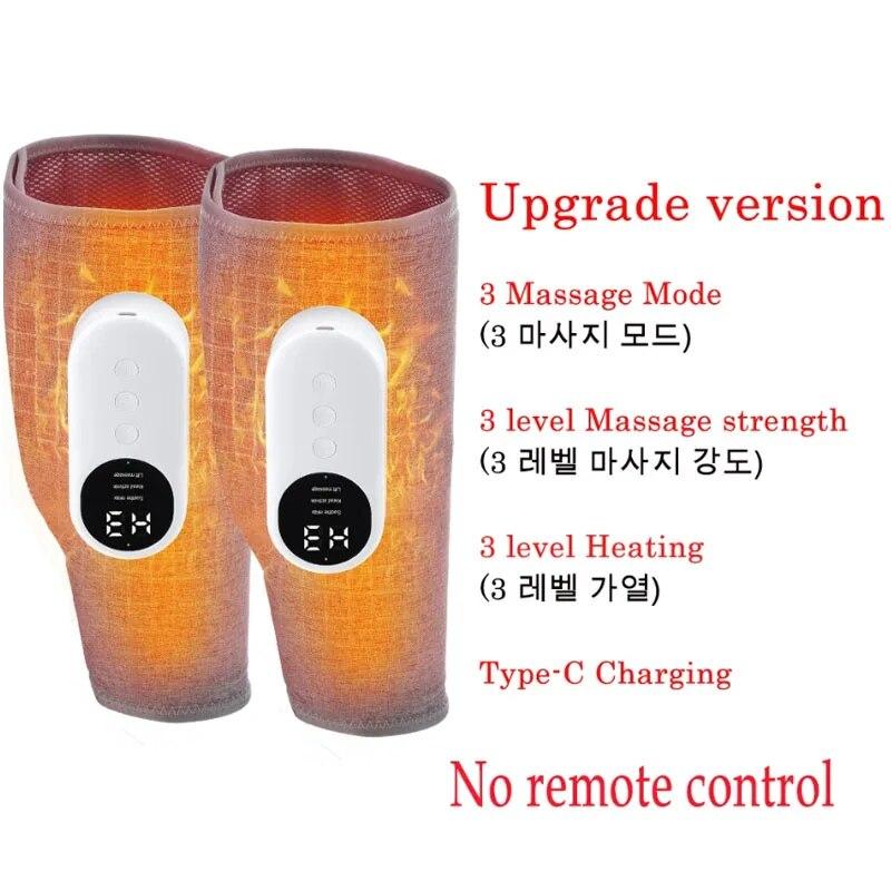 Беспроводной массажер для икр с дистанционным управлением, горячий компресс, разминающий давление воздуха, массажер для ног и ног, кровообращение в мышцах