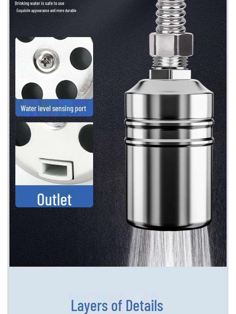 Автоматический стопорный поплавковый клапан из нержавеющей стали 304 для контроля уровня воды в баке