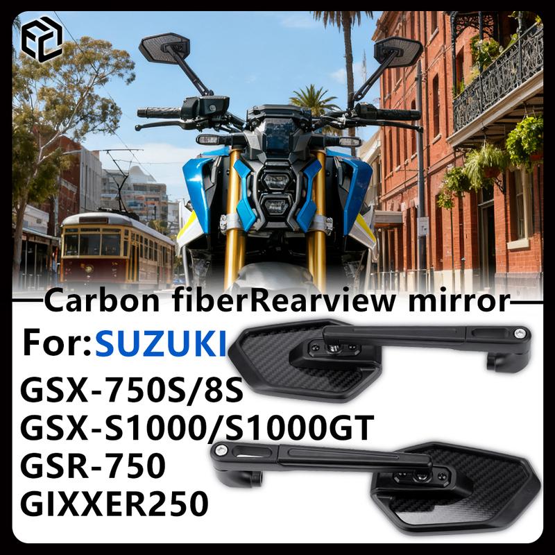 Мотоциклетное зеркало заднего вида из углеродного волокна Espejos для SUZUKI GSX-S1000 / GT / 750S /8S /GSR-750 / GIXXER250 Аксессуары для мотоциклов