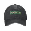 Pikmin Logo Washed Baseball Cap  Fitted Retro Sun Trucker Hat Summer Women Men Tennis Skate Snapback Cap