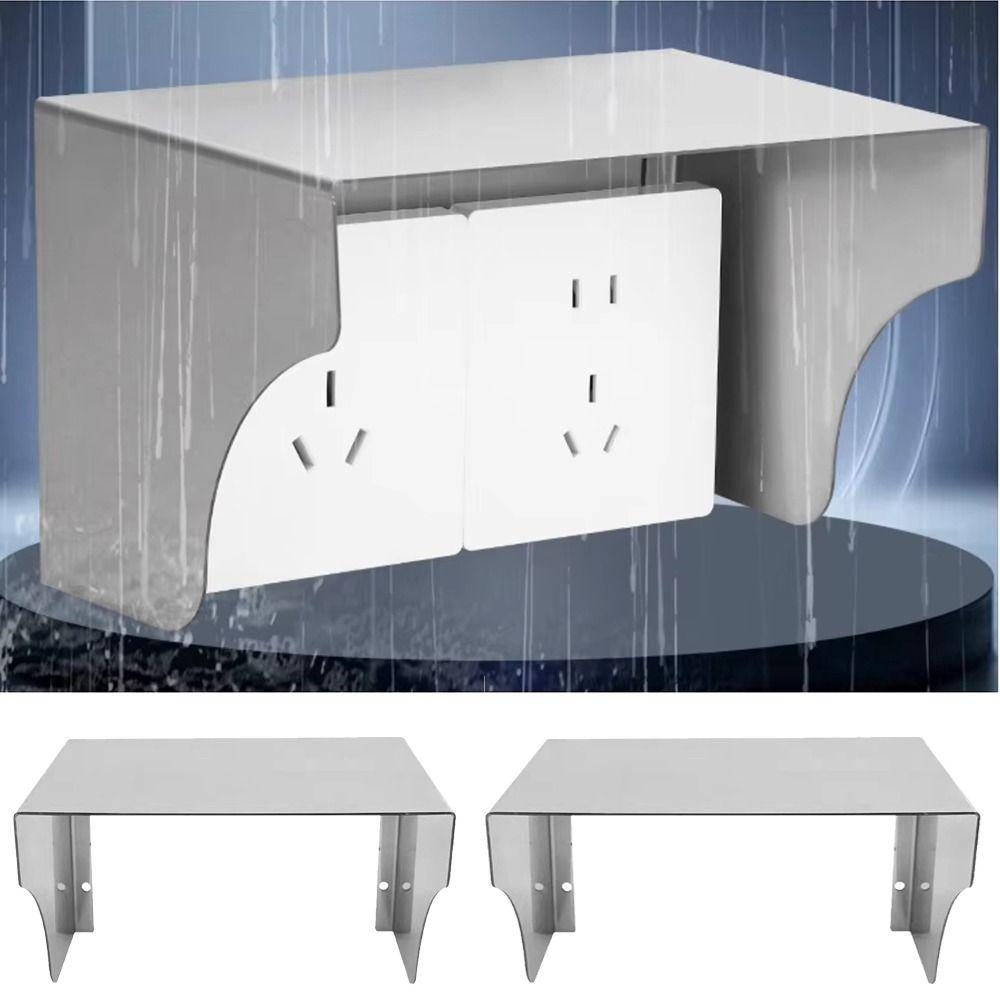 Waterproof Socket Cover Stainless Steel Outdoor Switch Protection  Household Items