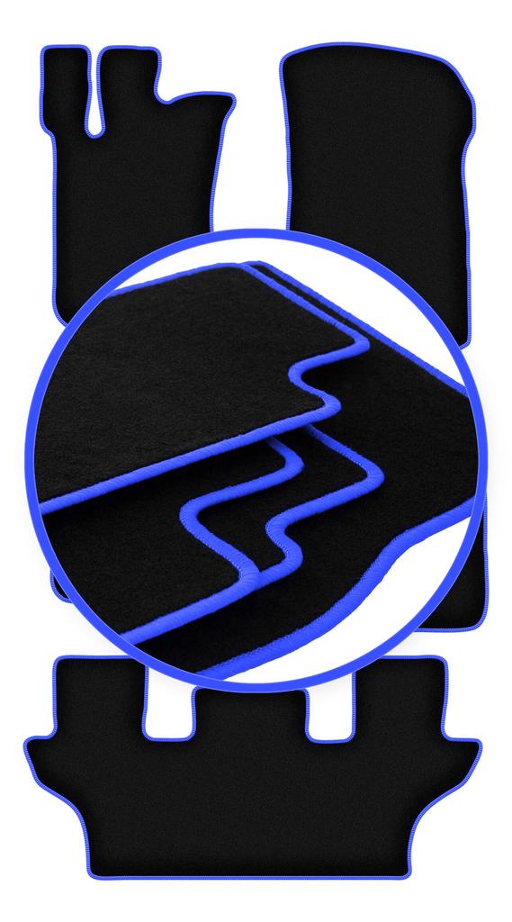 CARLUX-BLUE car mats for: Mercedes R251 / V251 7 seats (2005-2013)