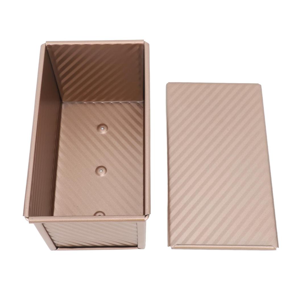 Универсальная форма для выпечки хлеба из углеродистой стали, подходит для духовки и посудомоечной машины (золото) с крышкой