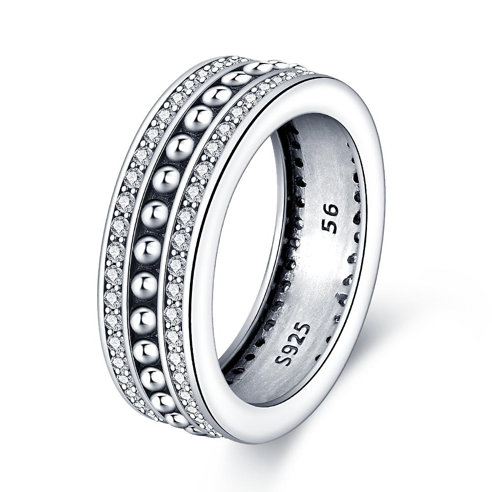 Корона Принцесса Тиара Кольца Сверкающее Сердце Любви оригинальные S925 Кольца для Женщин Обручальные Ювелирные Изделия Юбилейная оптовая продажа