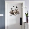 Наклейки на стену «Naughty Puppy» для ванной комнаты, тумбочка для ресторана, украшение для холодильника, самоклеящаяся наклейка