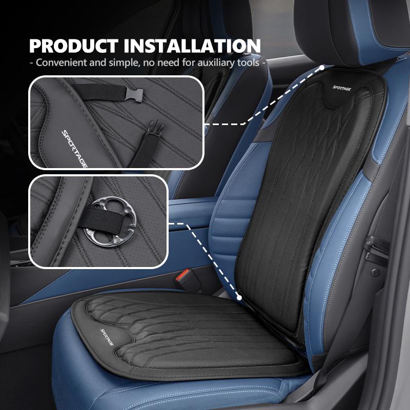 Leather Car Seat Booster Cushion Breathable Non-slip Pad For KIA Sportage Rio Ceed Niro Soul Stonic Proceed Sorento MF1