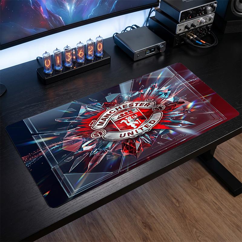 Большой игровой коврик для мыши Manchester United, нескользящий, мягкая резина, для офисного стола, ноутбука, компьютера, Декор