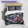 Atletico Madrid Pattern Printed 3PCS Bedding Set Soft Skin-Friendly Washable Duvet Cover & Pillowcases Set All Season Bedroom